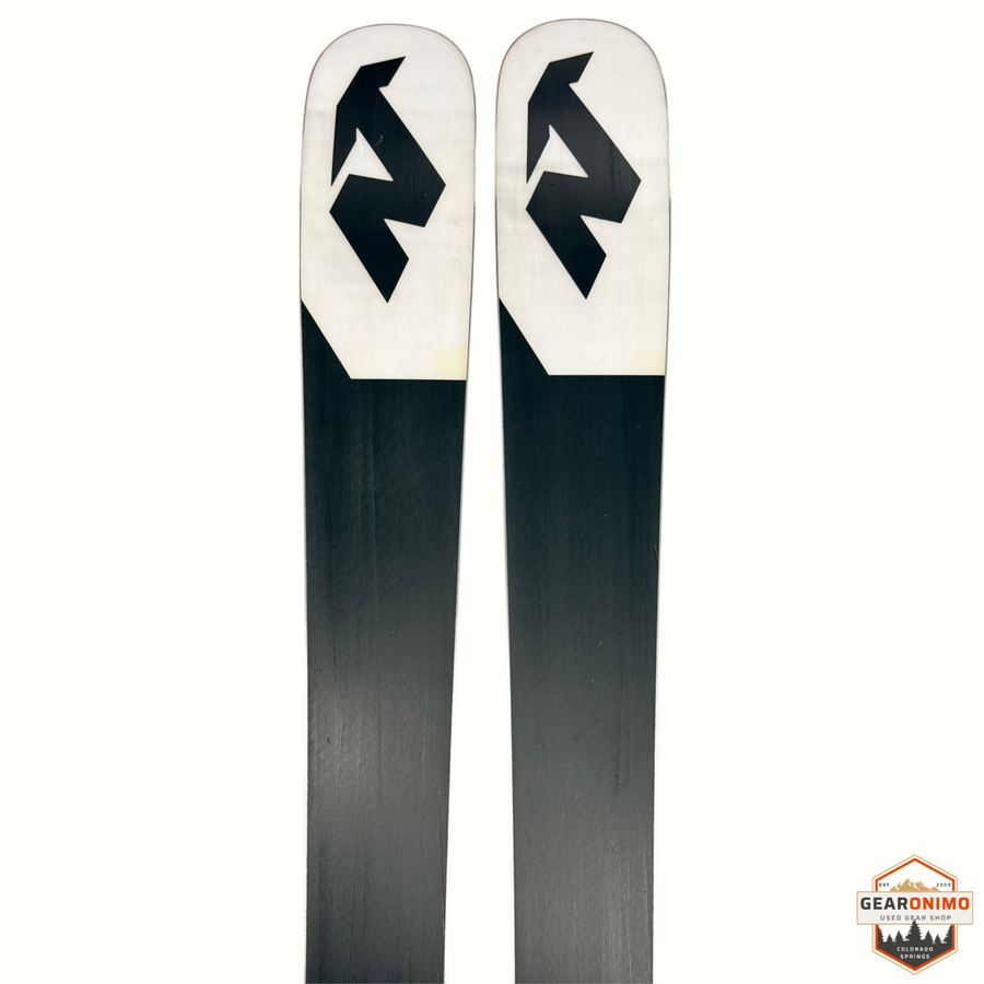 Gearonimo Sports Nordica Santa Ana 92 skis with black and white graphic tips, 155cm length