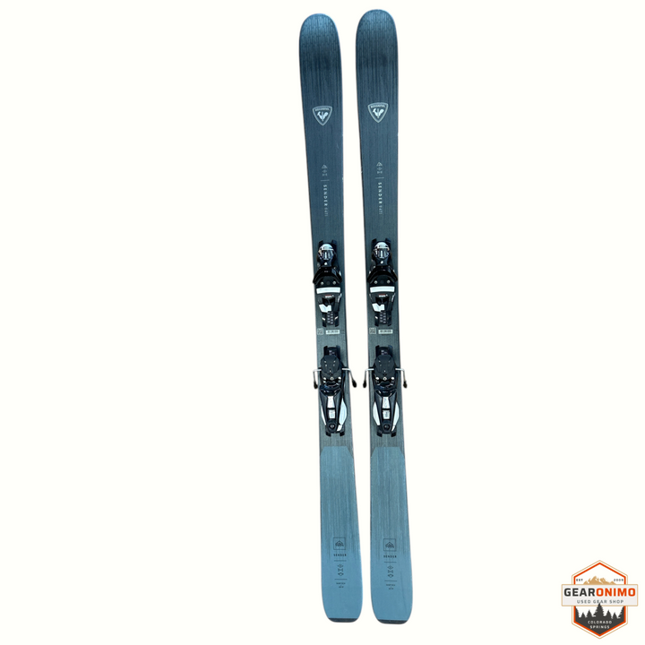 Gearonimo Sports Rossignol Sender 94ti skis in grey with Look Nx12 bindings, size 172 cm, viewed from above.