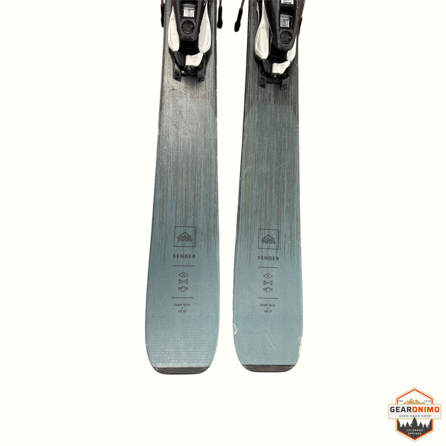 Gearonimo Sports Rossignol Sender 94ti skis with Look Nx12 bindings, featuring grey topsheets and damp tech design.