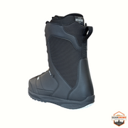 Gearonimo Sports Ride Rook snowboard boot in black with Intuition foam liner, rear view showing durable construction