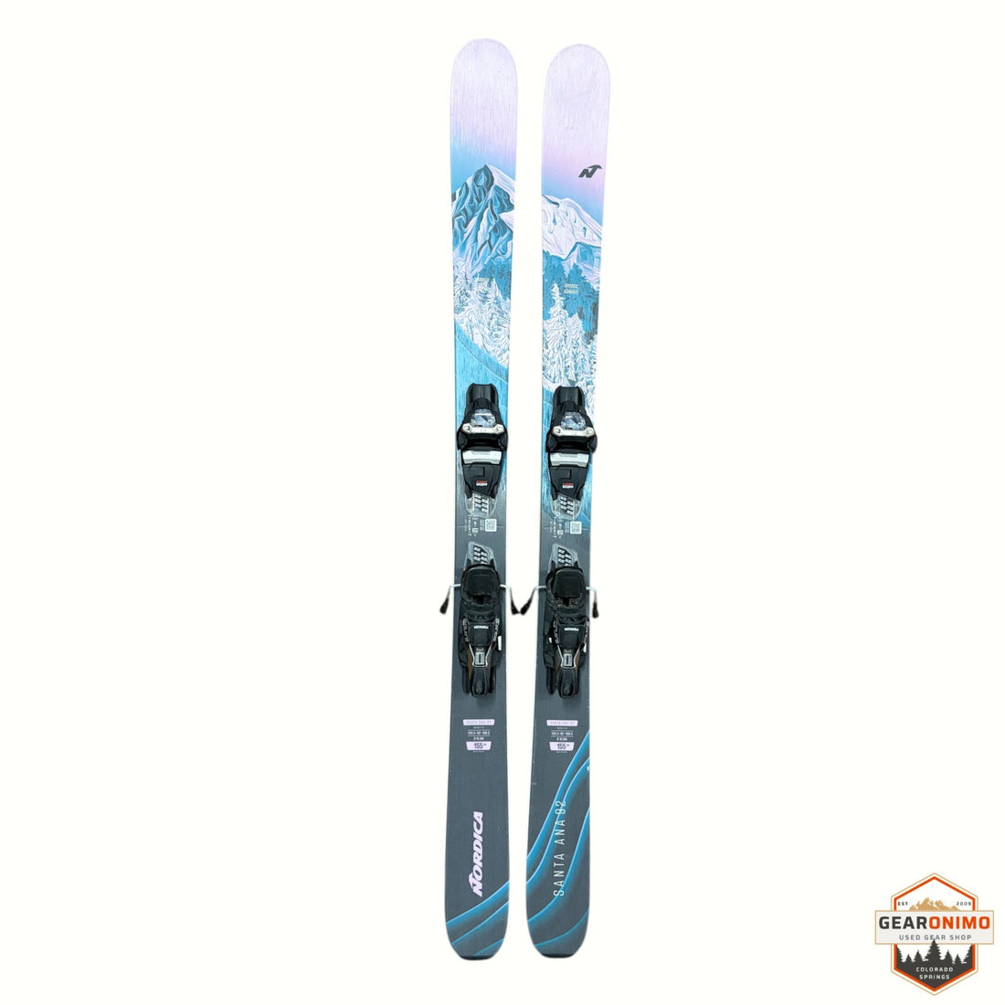 Nordica Santa Ana 92 Ski with Marker Squire 11 Bindings- 155cm - 155 cm