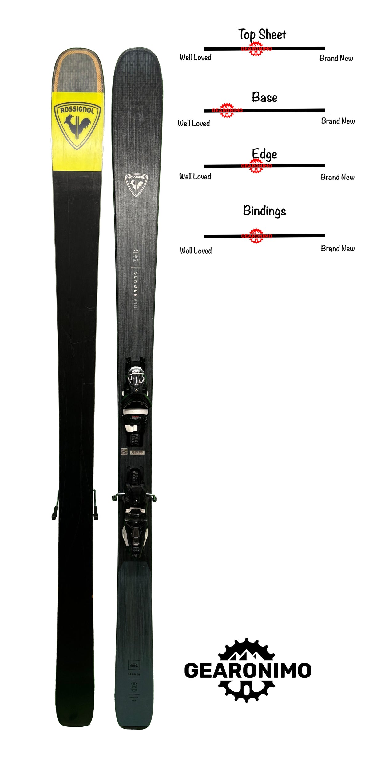 Rossignol Sender Pro 94Ti Skis With Look NX 12 Bindings