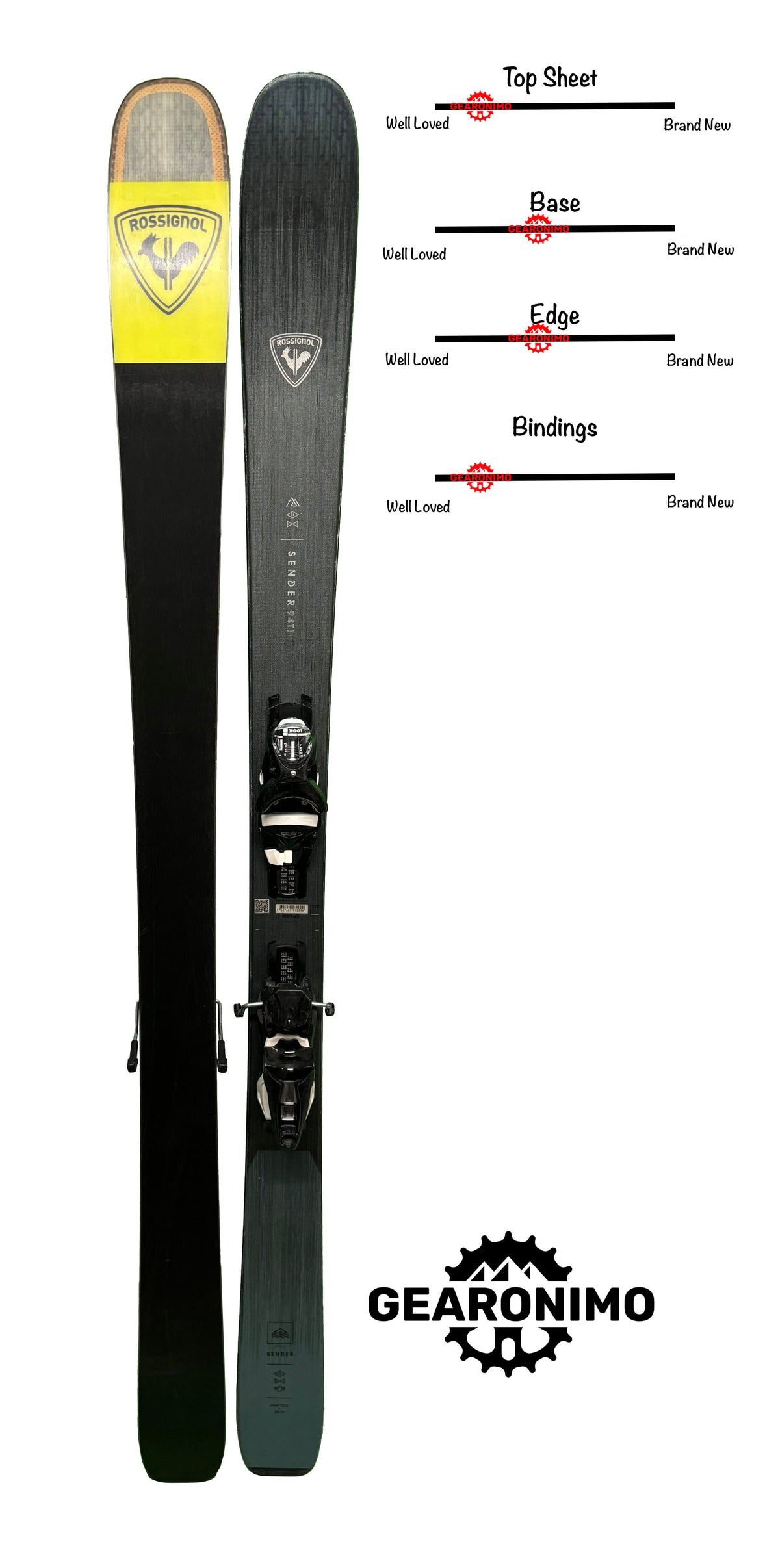 Rossignol Sender Pro 94Ti Skis With Look NX 12 Bindings