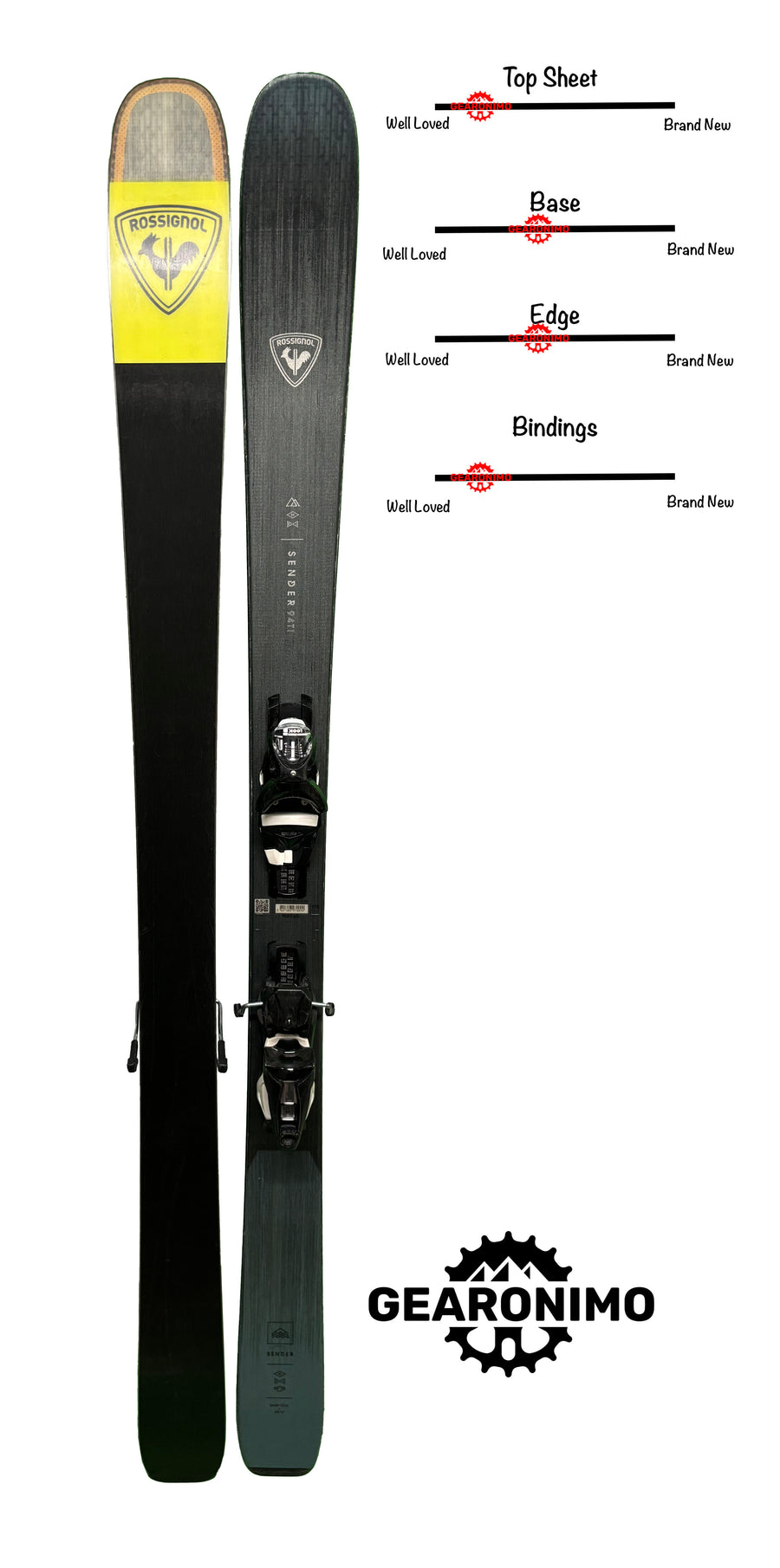 Rossignol Sender Pro 94Ti Skis With Look NX 12 Bindings