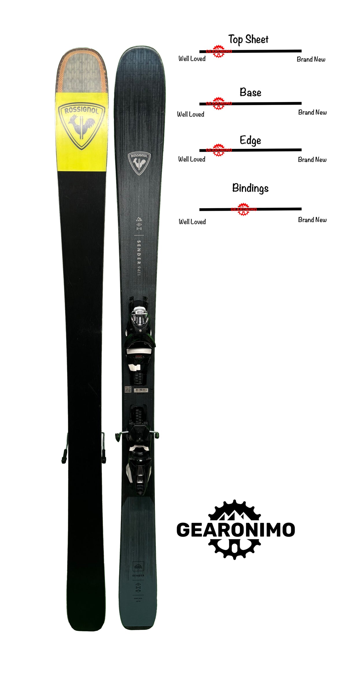 Rossignol Sender Pro 94Ti Skis With Look NX 12 Bindings