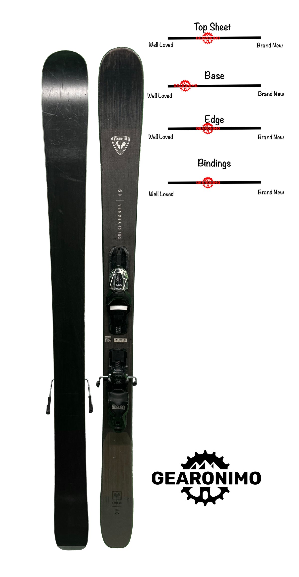 Rossignol Sender Pro 90 Skis With look XPress 10 Bindings