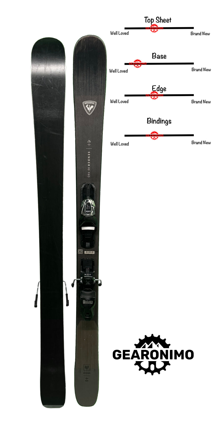 Rossignol Sender Pro 90 Skis With look XPress 10 Bindings