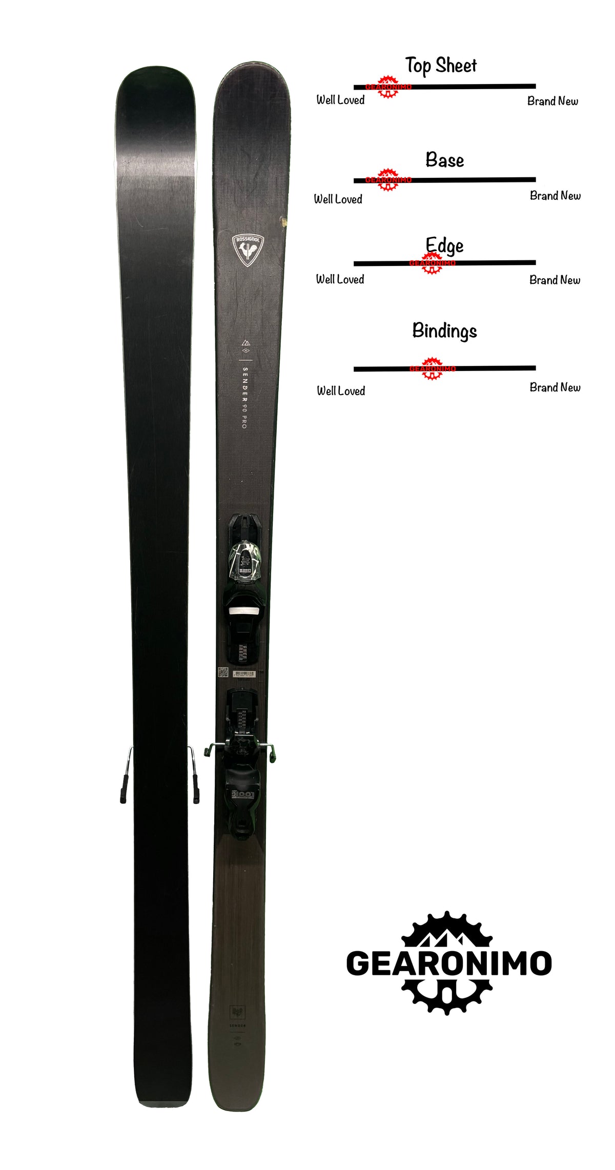 Rossignol Sender Pro 90 Skis With look XPress 10 Bindings