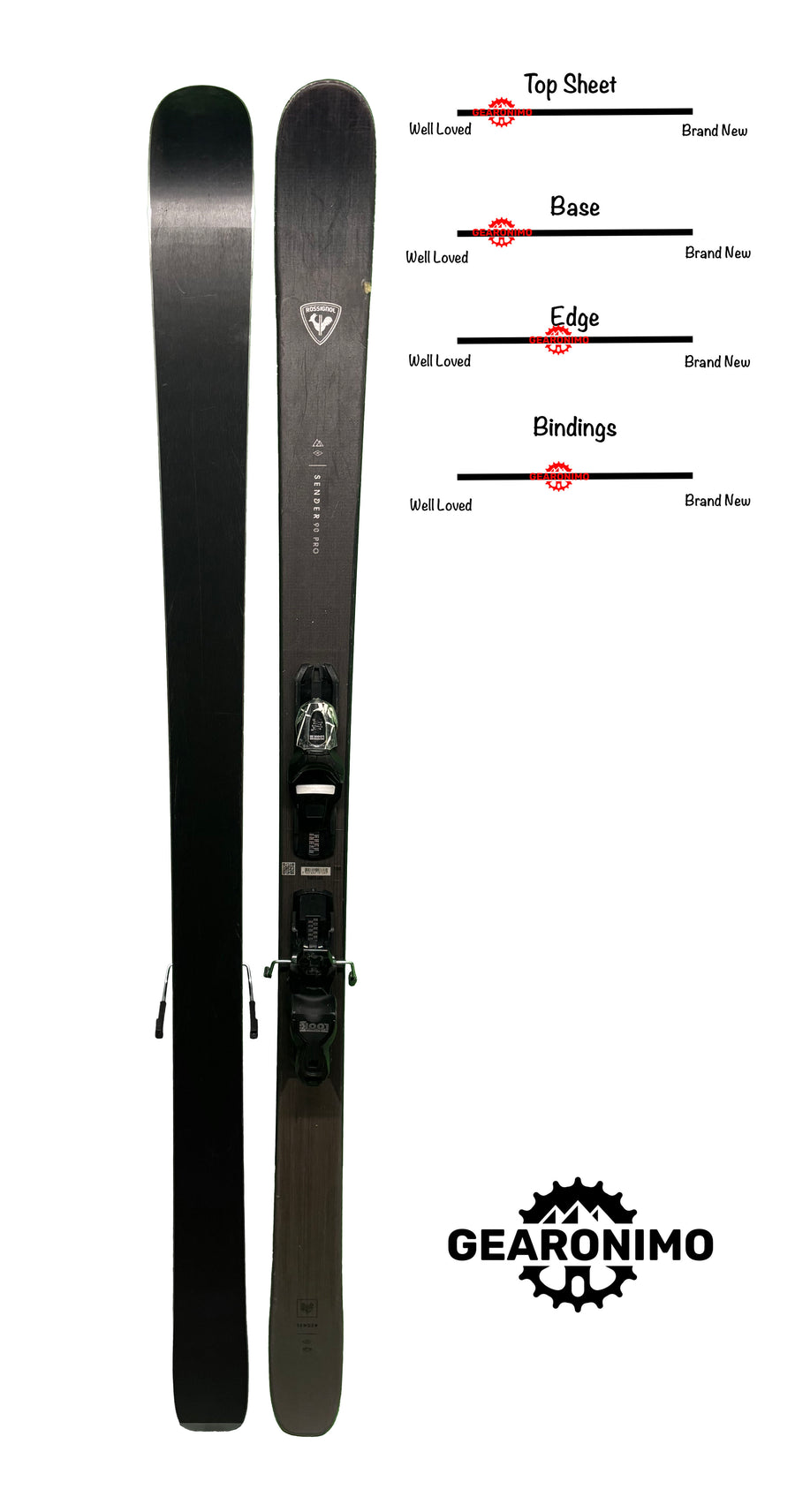 Rossignol Sender Pro 90 Skis With look XPress 10 Bindings