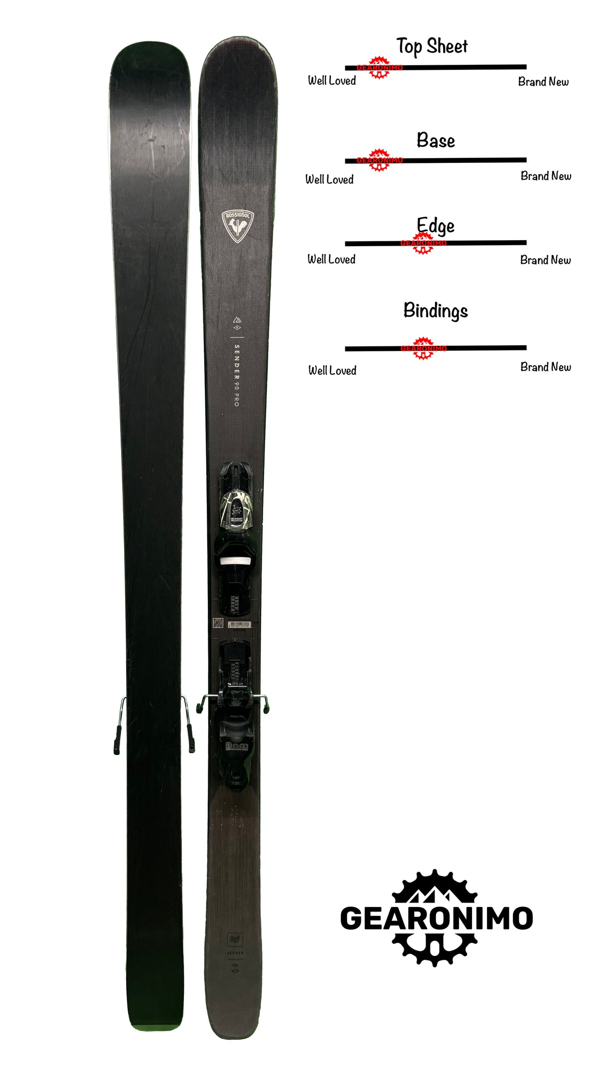 Rossignol Sender Pro 90 Skis With look XPress 10 Bindings