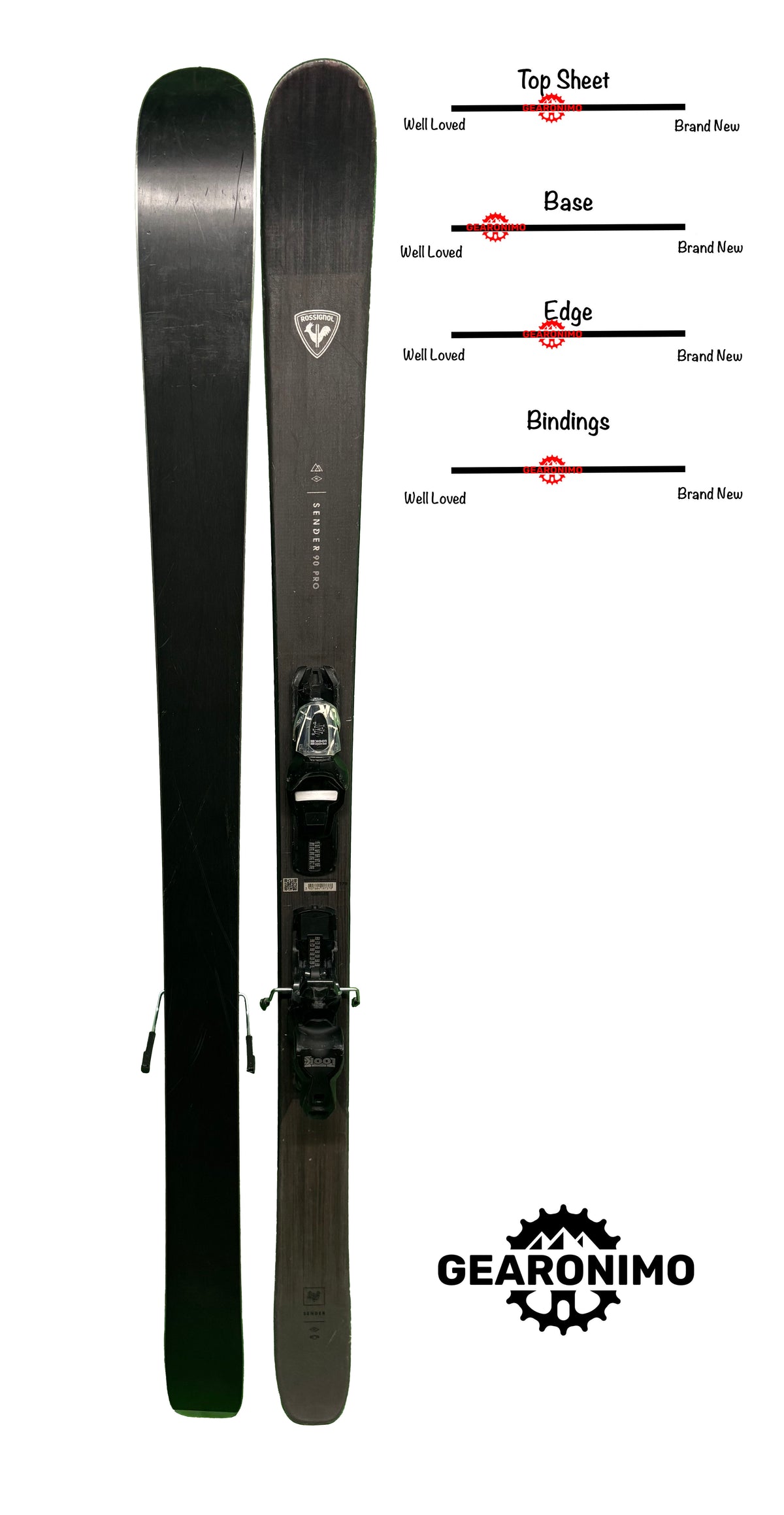 Rossignol Sender Pro 90 Skis With look XPress 10 Bindings