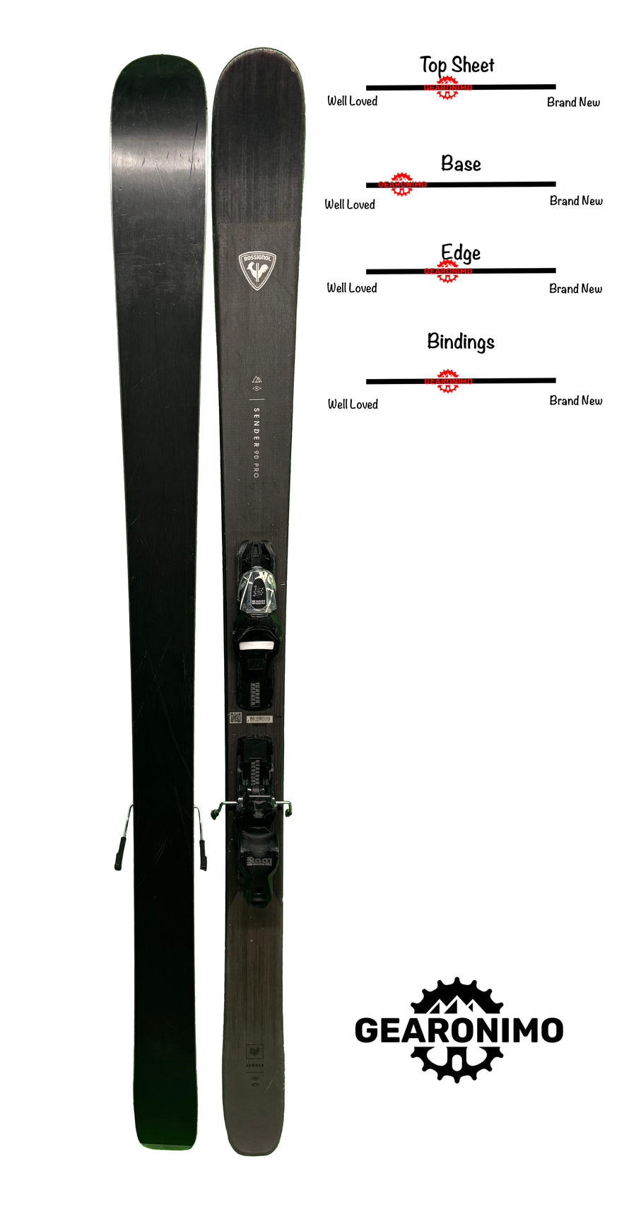 Rossignol Sender Pro 90 Skis With look XPress 10 Bindings