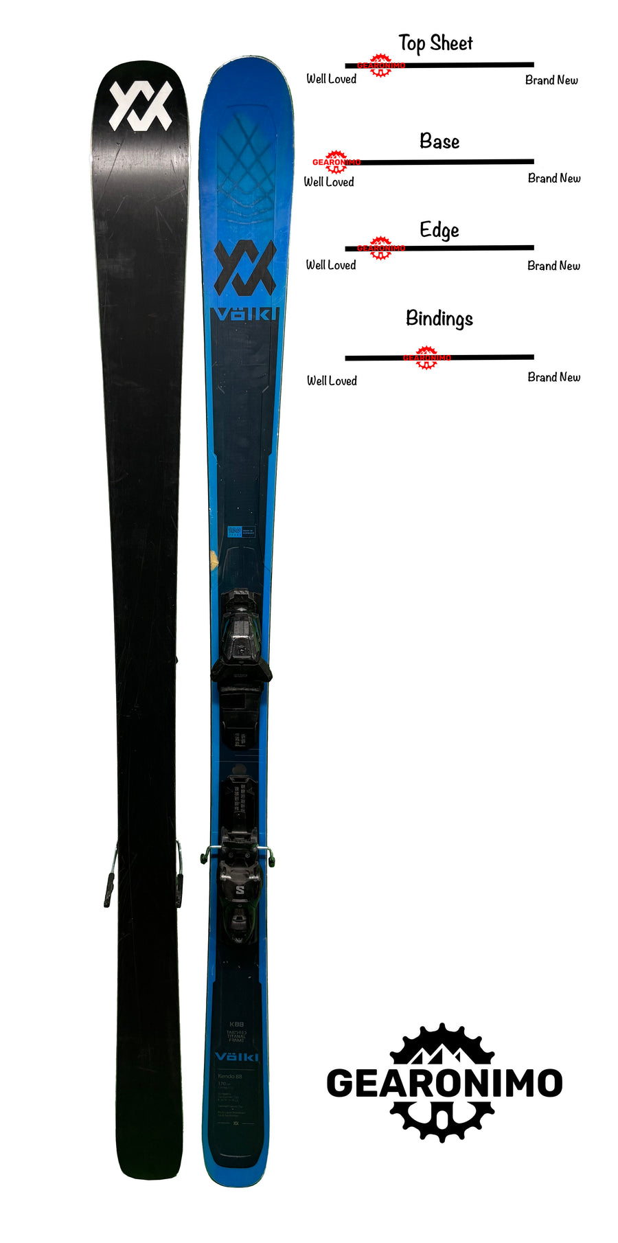 Volkl Kendo 88 Skis With Salomon M11 Bindings