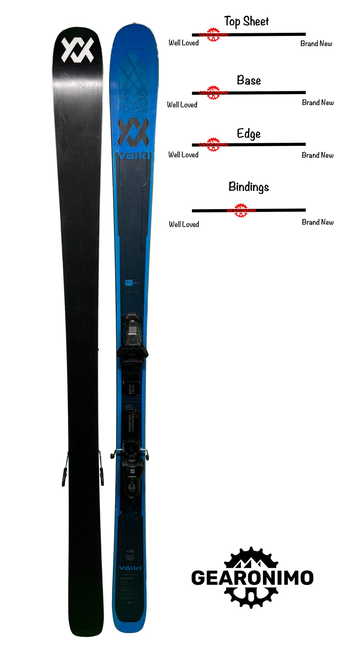 Volkl Kendo 88 Skis With Salomon M11 Bindings