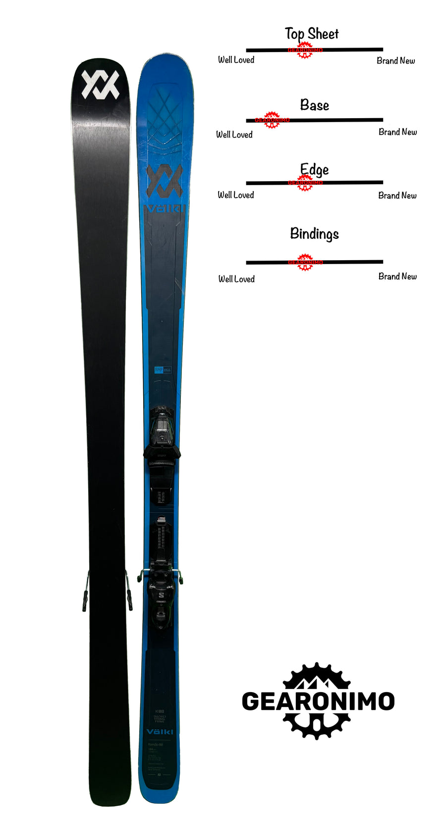 Volkl Kendo 88 Skis With Salomon M11 Bindings