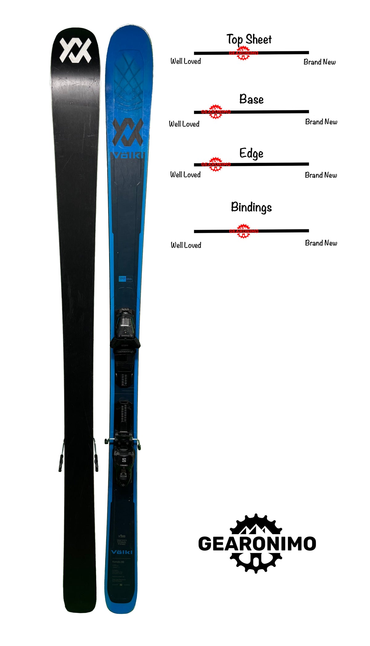 Volkl Kendo 88 Skis With Salomon M11 Bindings