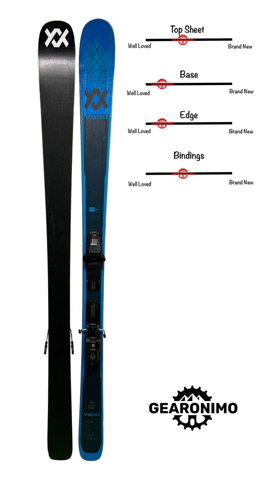 Volkl Kendo 88 Skis With Salomon M11 Bindings
