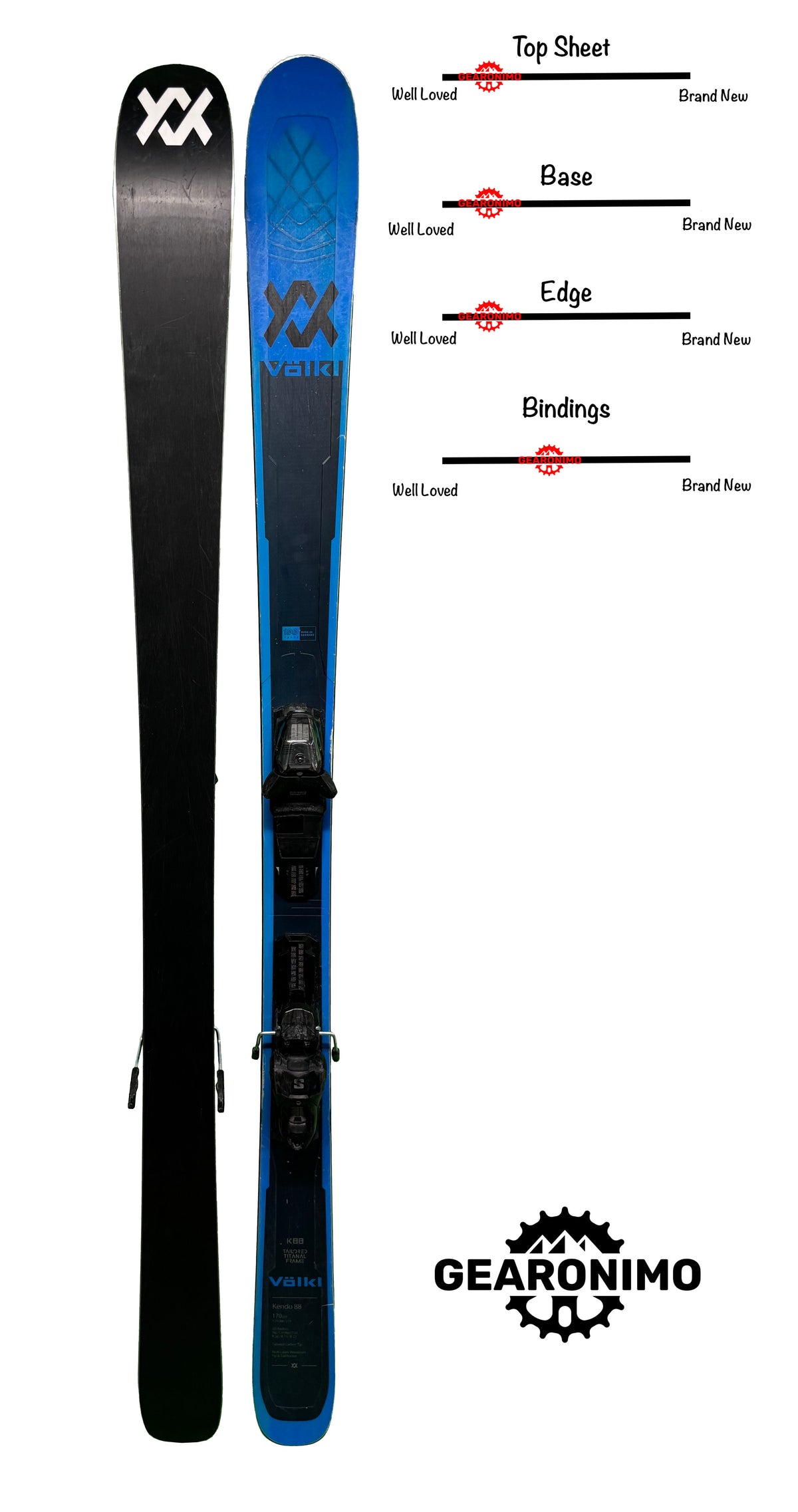 Volkl Kendo 88 Skis With Salomon M11 Bindings