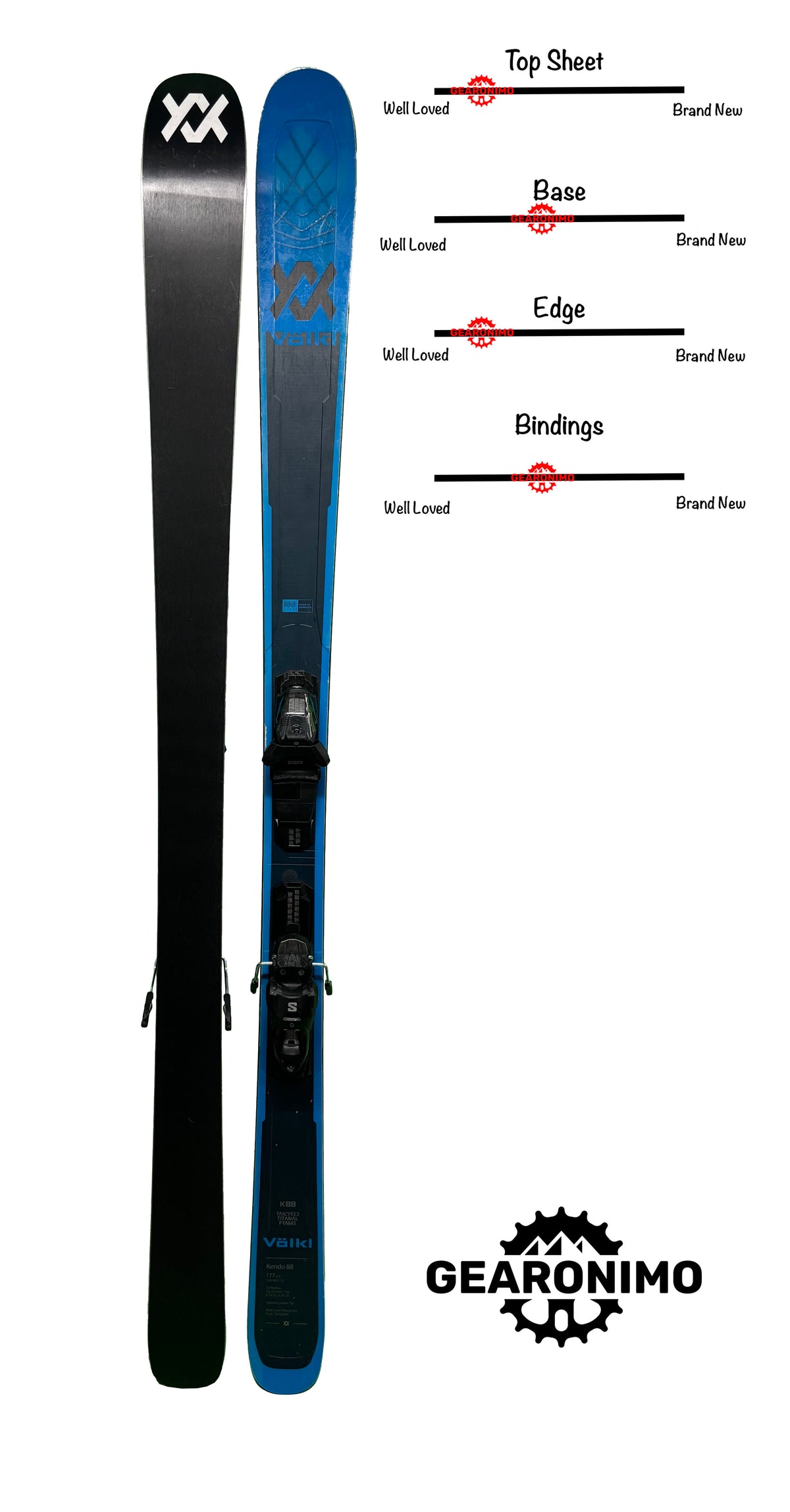 Volkl Kendo 88 Skis With Salomon M11 Bindings