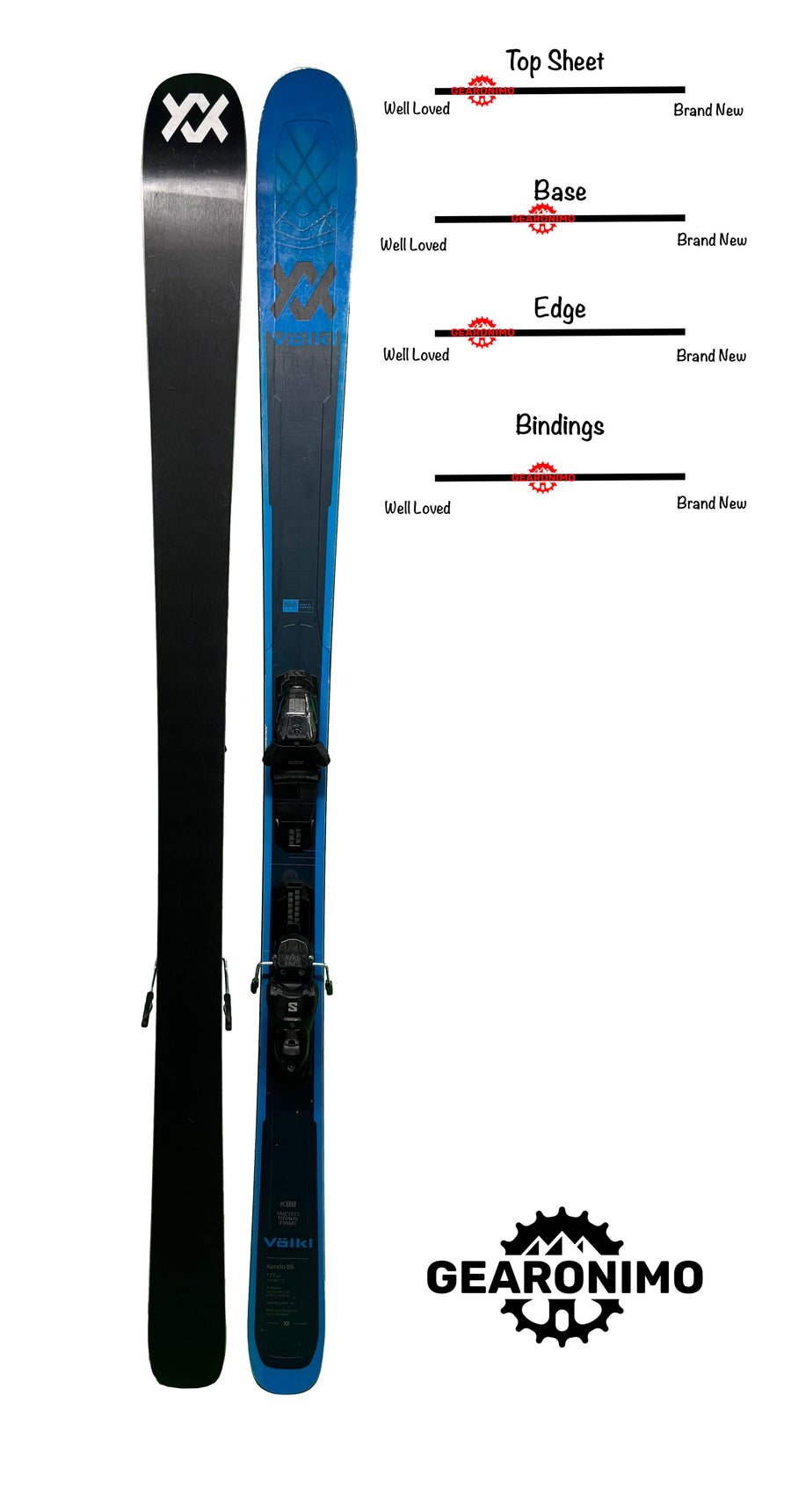 Volkl Kendo 88 Skis With Salomon M11 Bindings