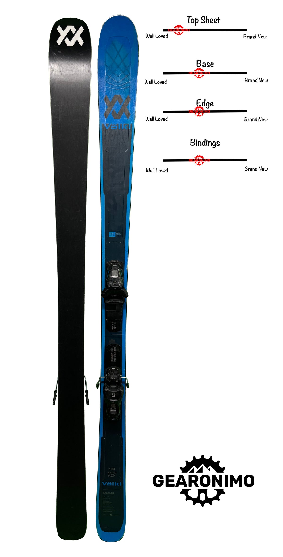 Volkl Kendo 88 Skis With Salomon M11 Bindings