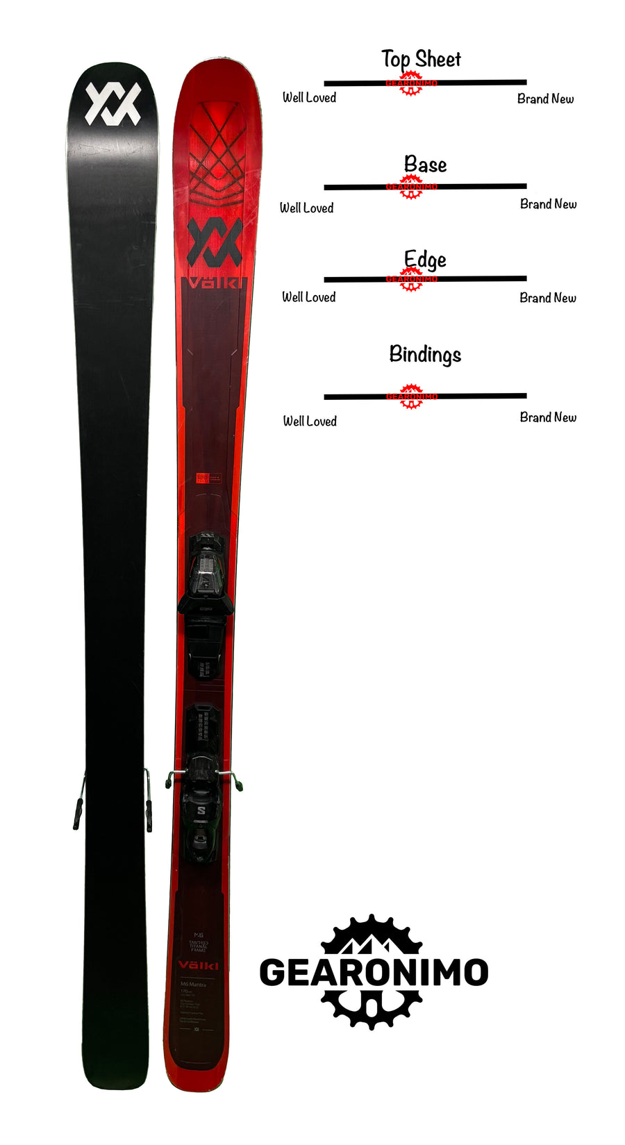 Volkl Mantra M6 Skis With Salomon M11 Bindings