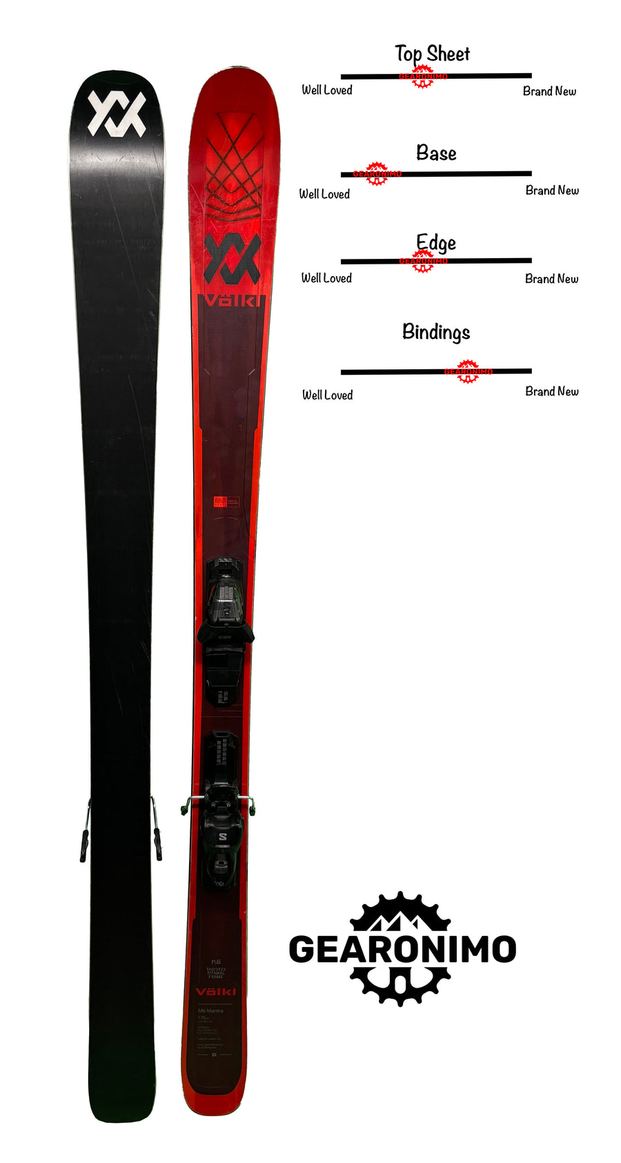 Volkl Mantra M6 Skis With Salomon M11 Bindings
