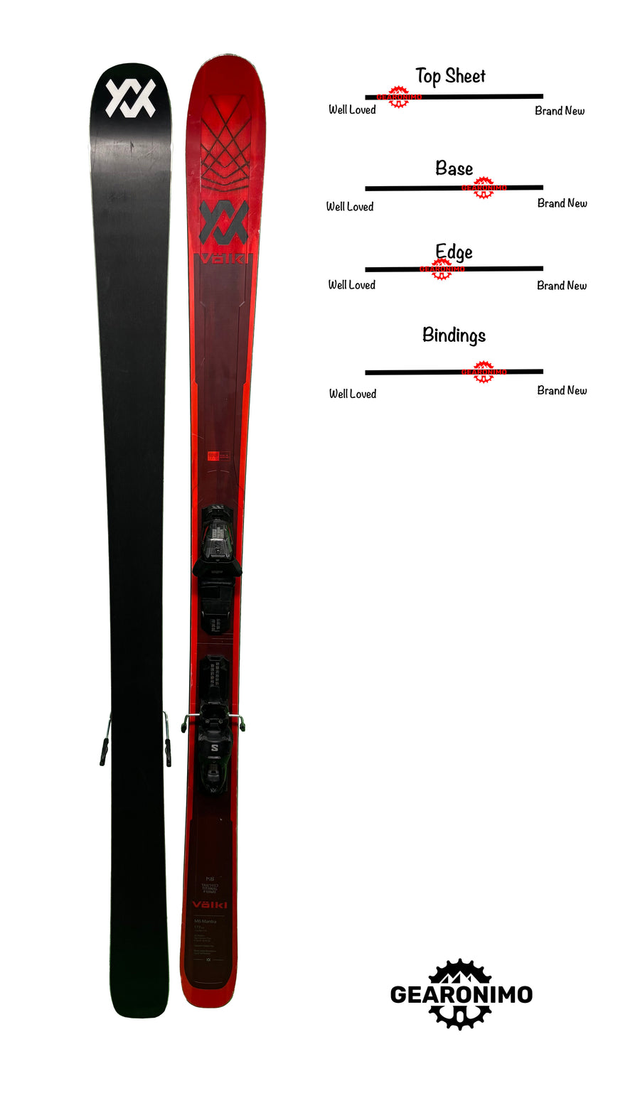 Volkl Mantra M6 Skis With Salomon M11 Bindings