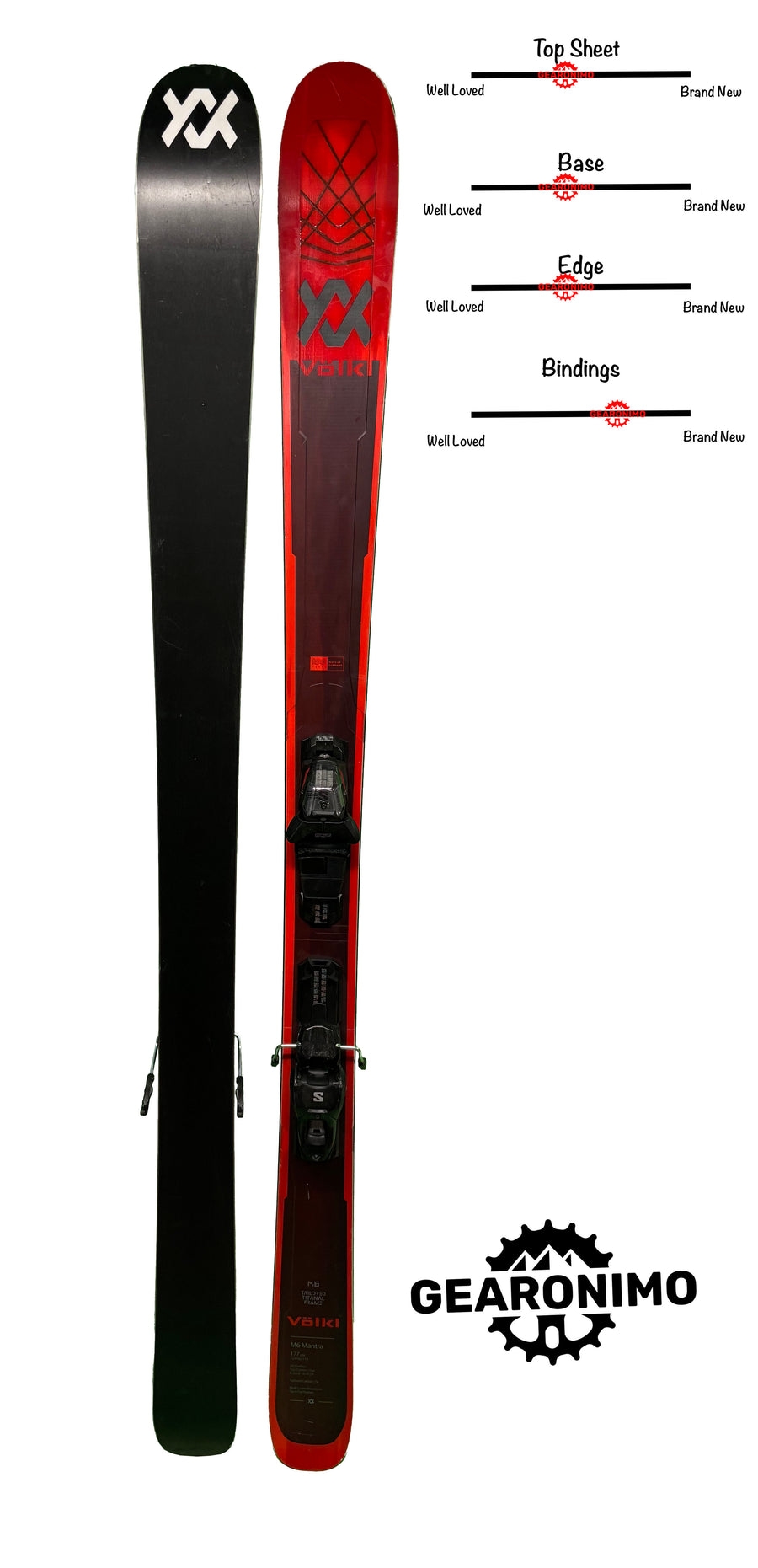 Volkl Mantra M6 Skis With Salomon M11 Bindings