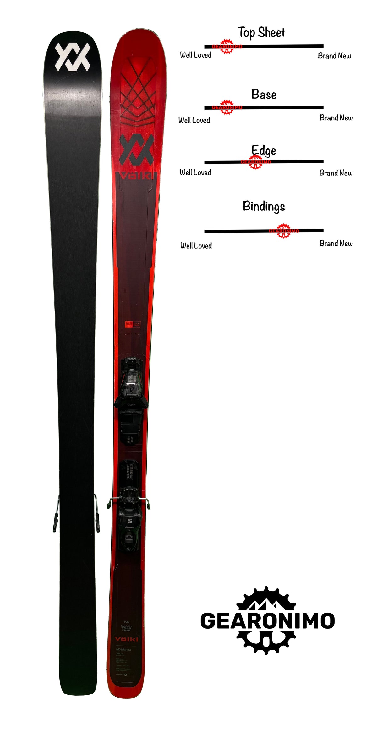 Volkl Mantra M6 Skis With Salomon M11 Bindings