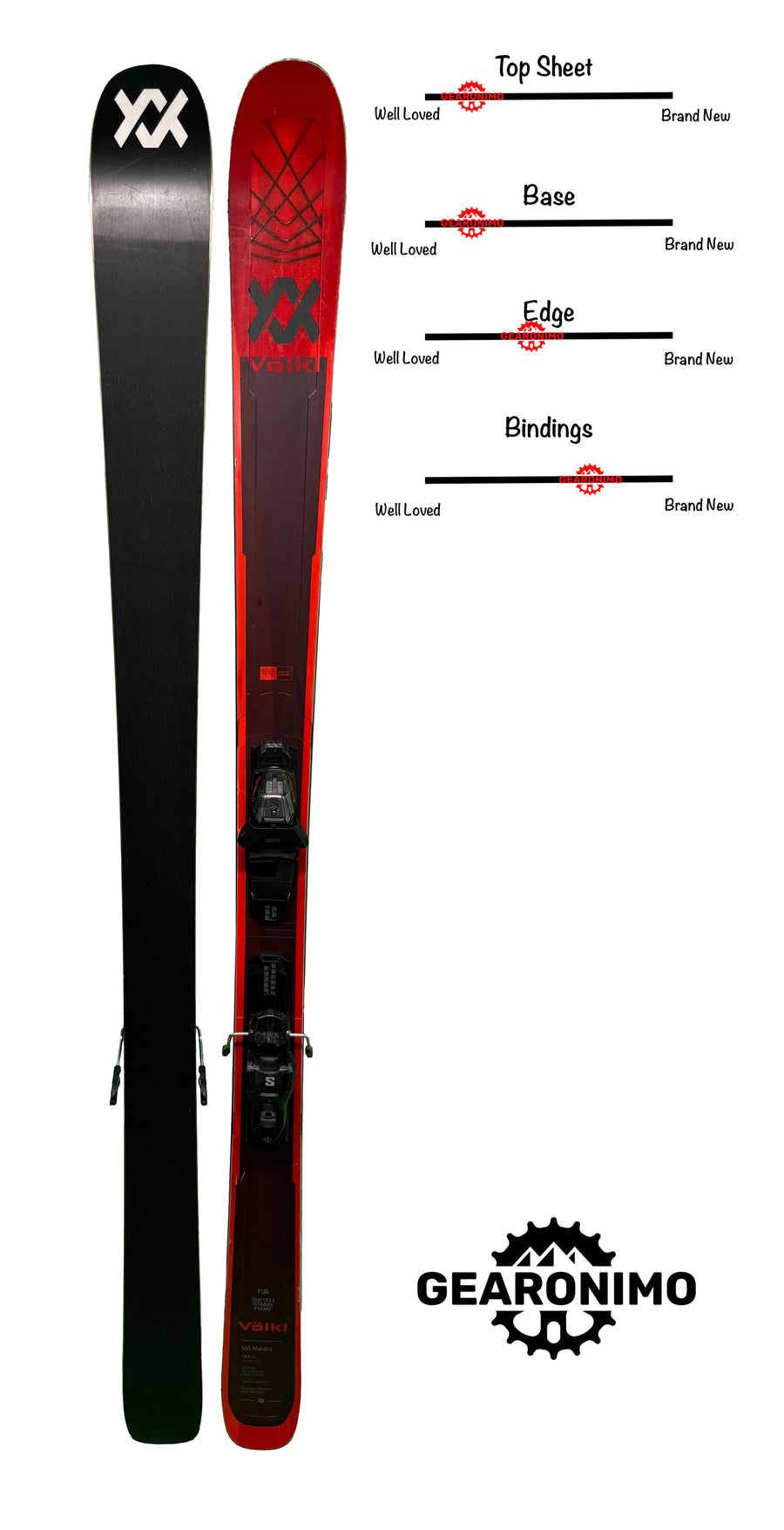 Volkl Mantra M6 Skis With Salomon M11 Bindings