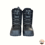 Gearonimo Sports black Ride Rook snowboard boots with BOA lacing system, front view
