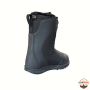 Gearonimo Sports Ride Harper 2026 women's black snowboard boot with faux fur lining, side view
