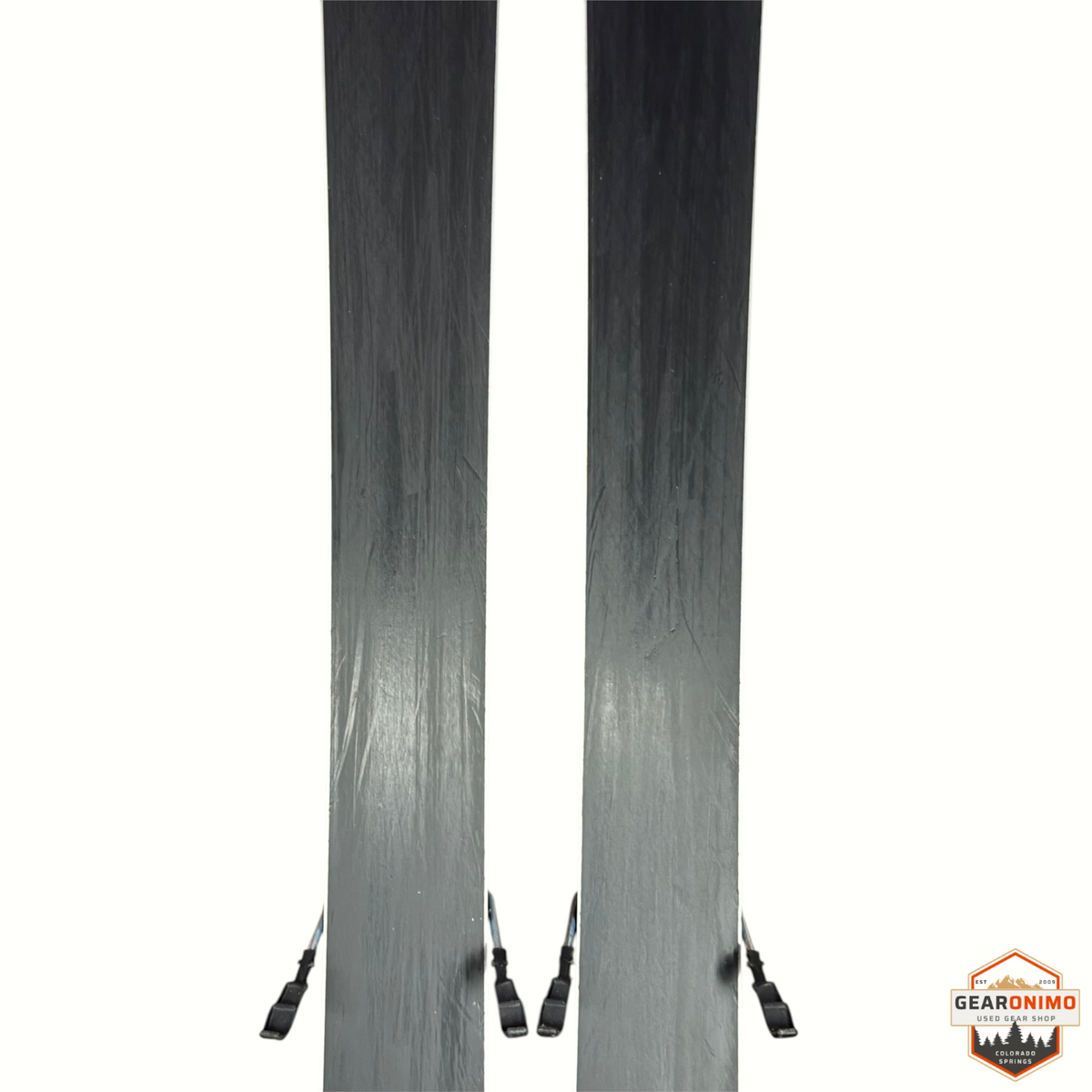 Gearonimo Sports Blizzard Black Pearl 88 skis with Marker Tcx 11 bindings, showing the black bases in 158cm length.