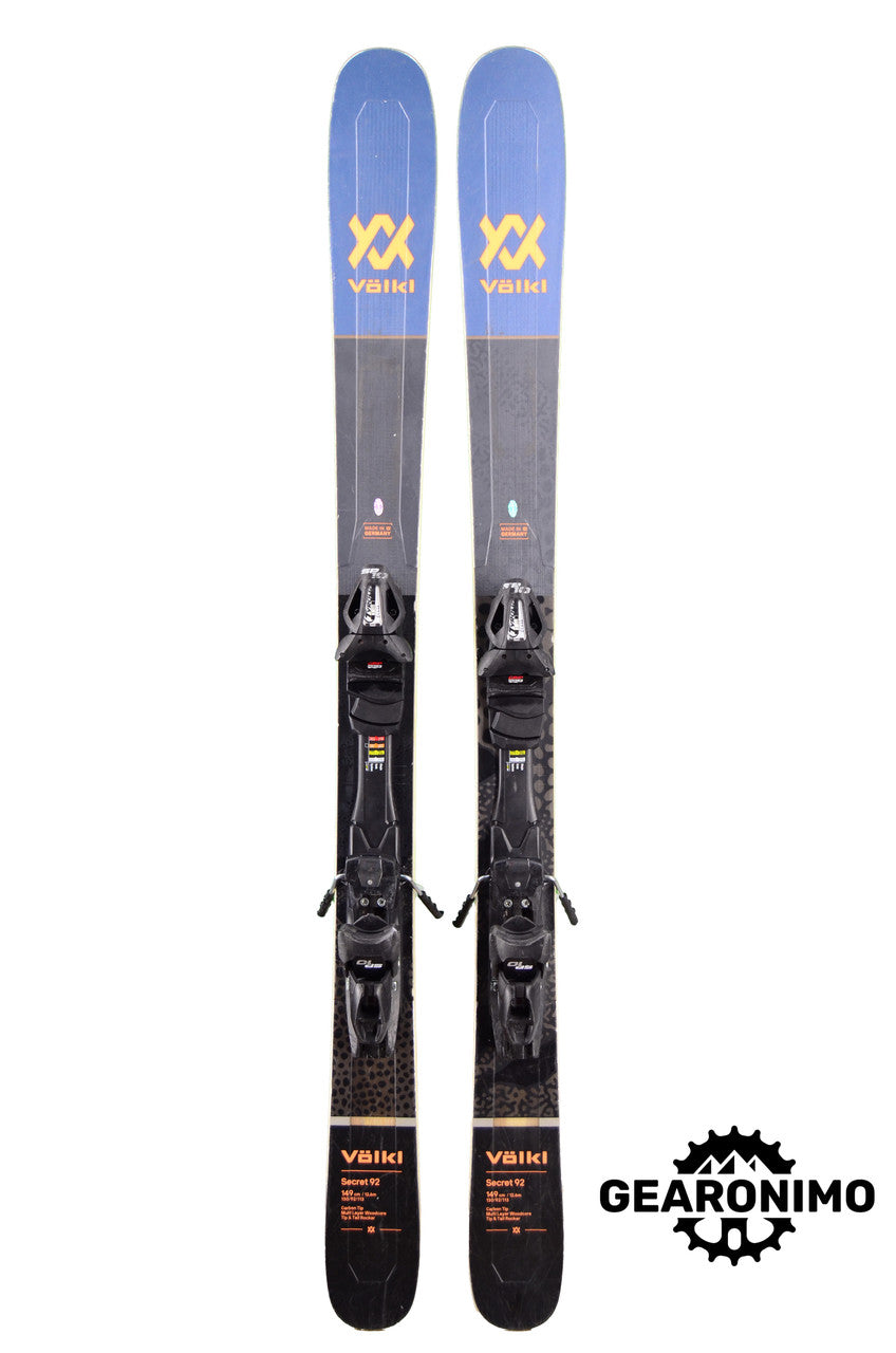 Volkl Secret 92 Skis With Tyrolia SP10 Bindings - 149cm - image 1