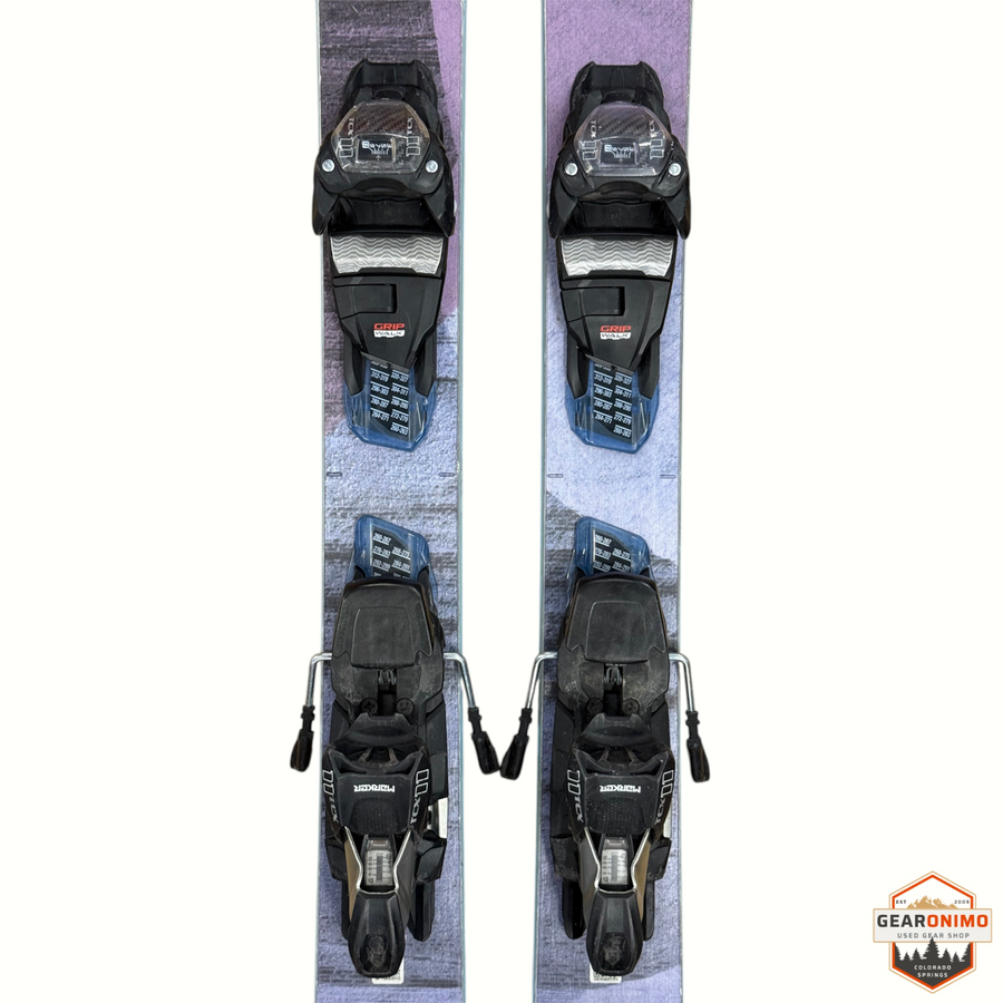 Gearonimo Sports Blizzard Black Pearl 88 skis with pre-mounted Marker Tcx 11 bindings in a 164cm length