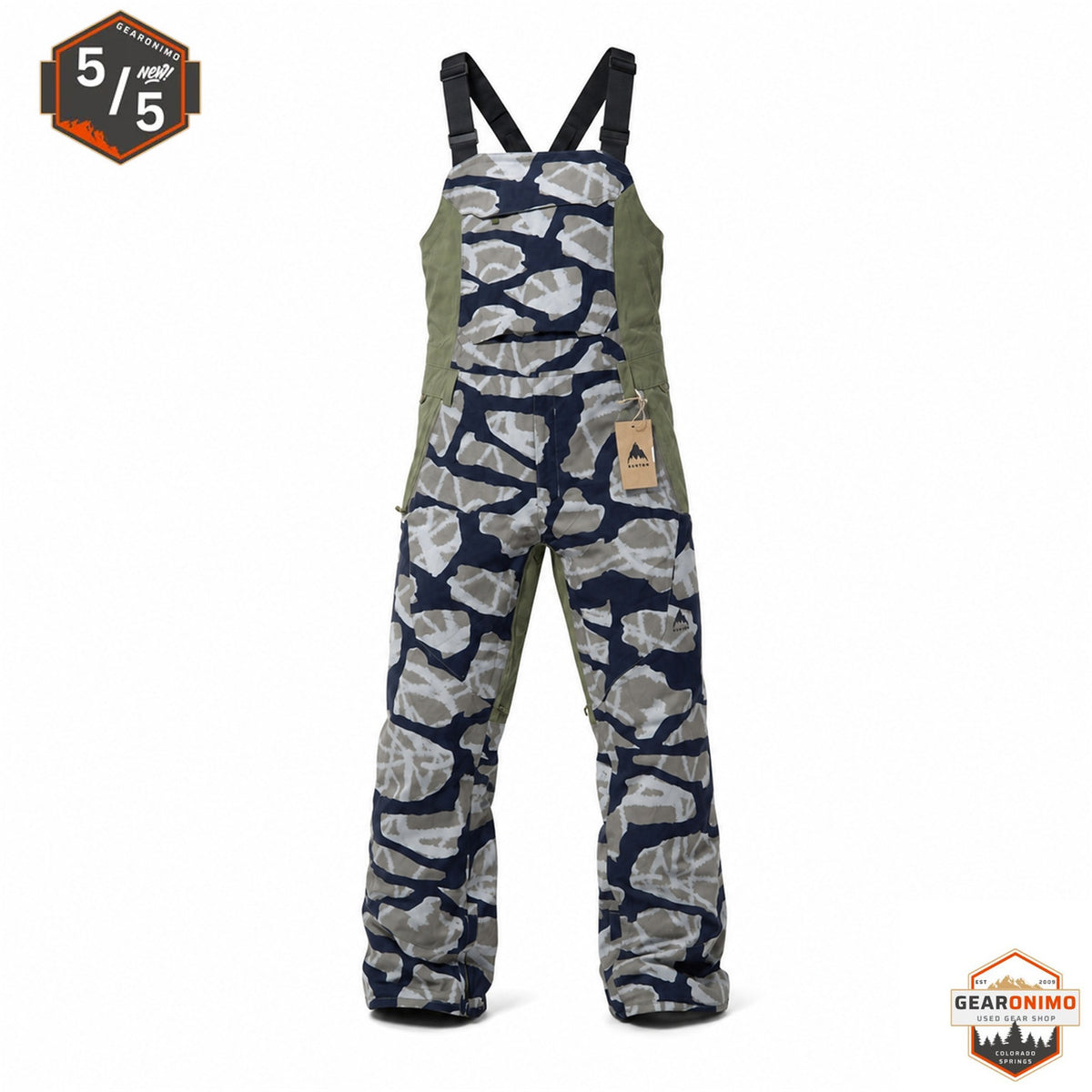 Burton Reserve 2L Winter/Ski Bib - Men's Large (Camo) - image 3