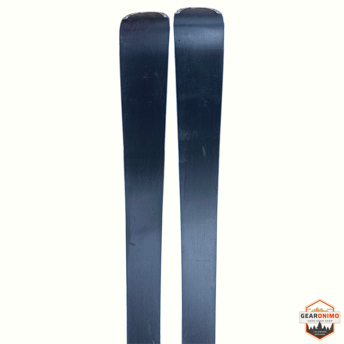 Gearonimo Sports Rossignol E78 Ca skis in black with Look Xpress 11 bindings, 178 cm length
