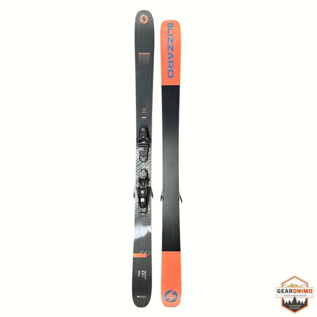 Blizzard Rustler 10 Ski With Salomon M 11 Bindings - 186cm