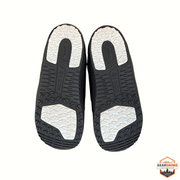 Gearonimo Sports Ride Rook snowboard boot outsoles featuring black rubber and white traction grip patterns