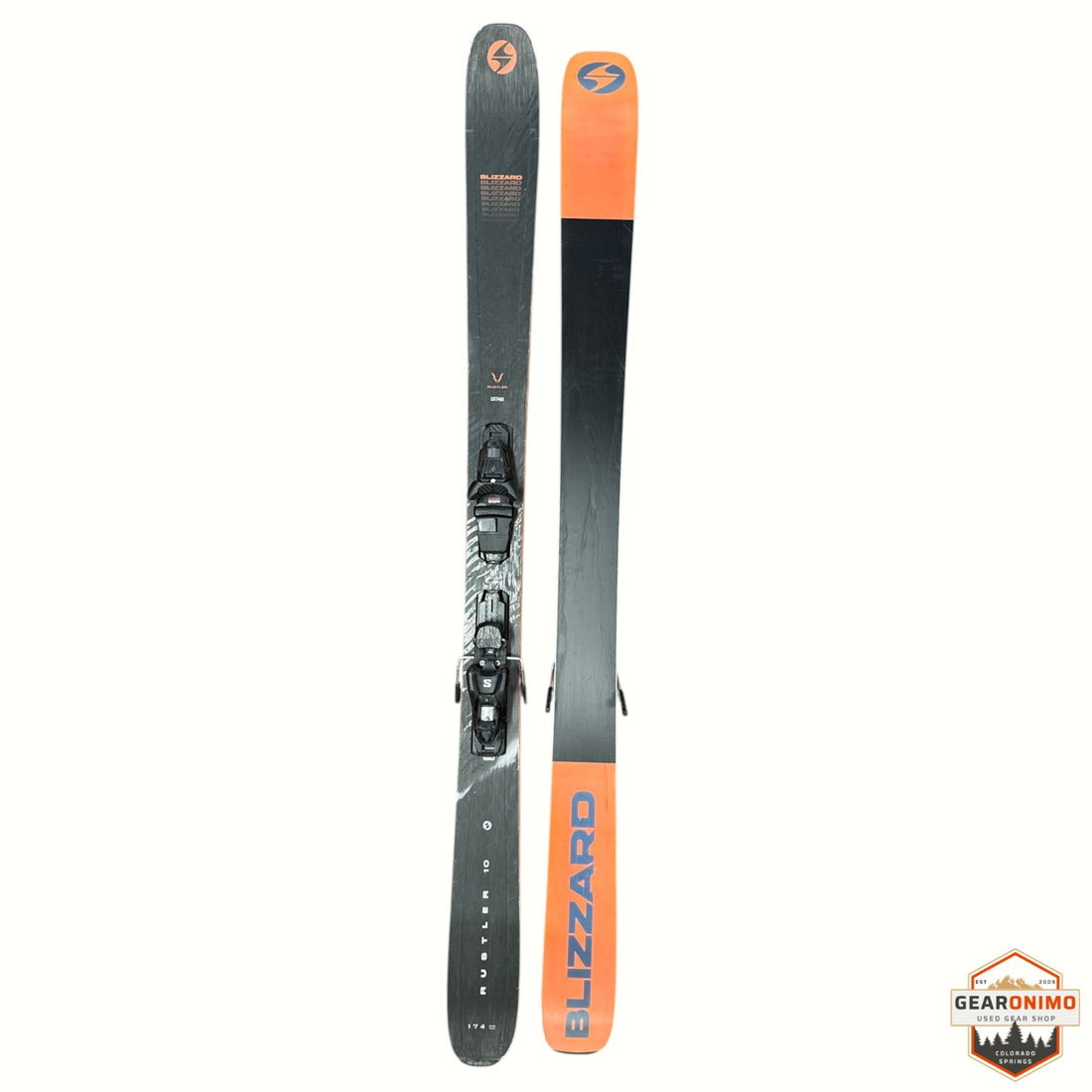 Blizzard Rustler 10 Skis With Salomon M 11 Bindings - 174cm