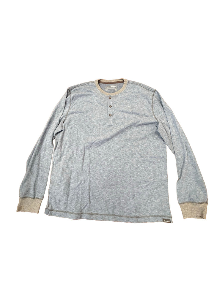 Eddie Bauer Long Sleeve 1/4 Button Up - Mens Lg - image 1