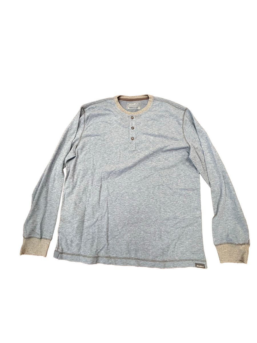 Eddie Bauer Long Sleeve 1/4 Button Up - Mens Lg - image 1
