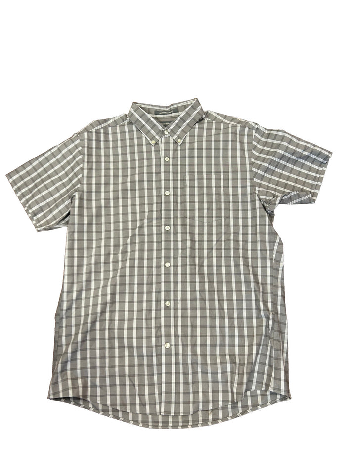 Eddie Bauer Classic Fit Grey Button Up (Mens Lg) - image 1