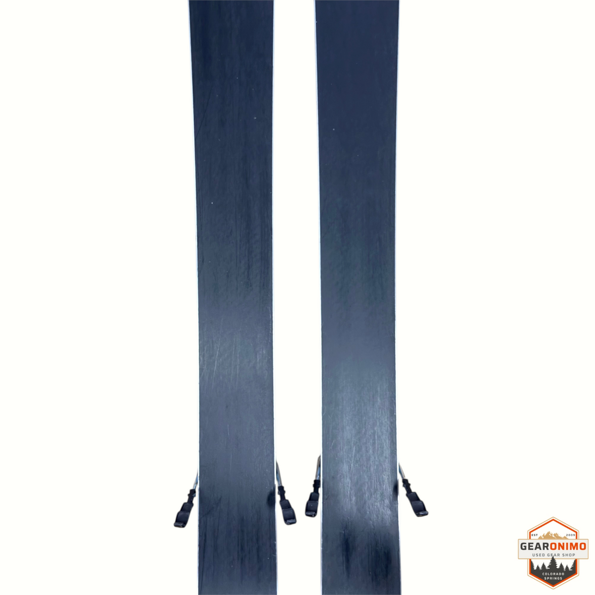 Gearonimo Sports Blizzard Black Pearl 88 skis with Marker Tcx 11 bindings, showing the black bases in 164cm length.