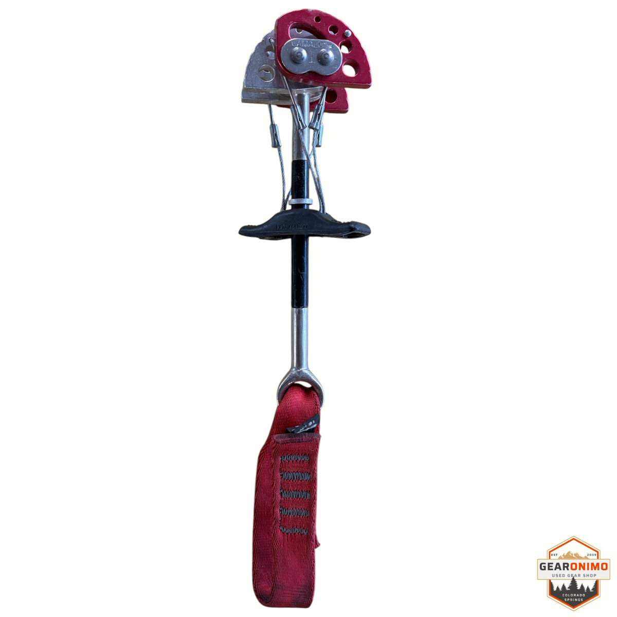 Gearonimo Sports Black Diamond Camalot C4 size 1 climbing cam with red lobes and red nylon sling