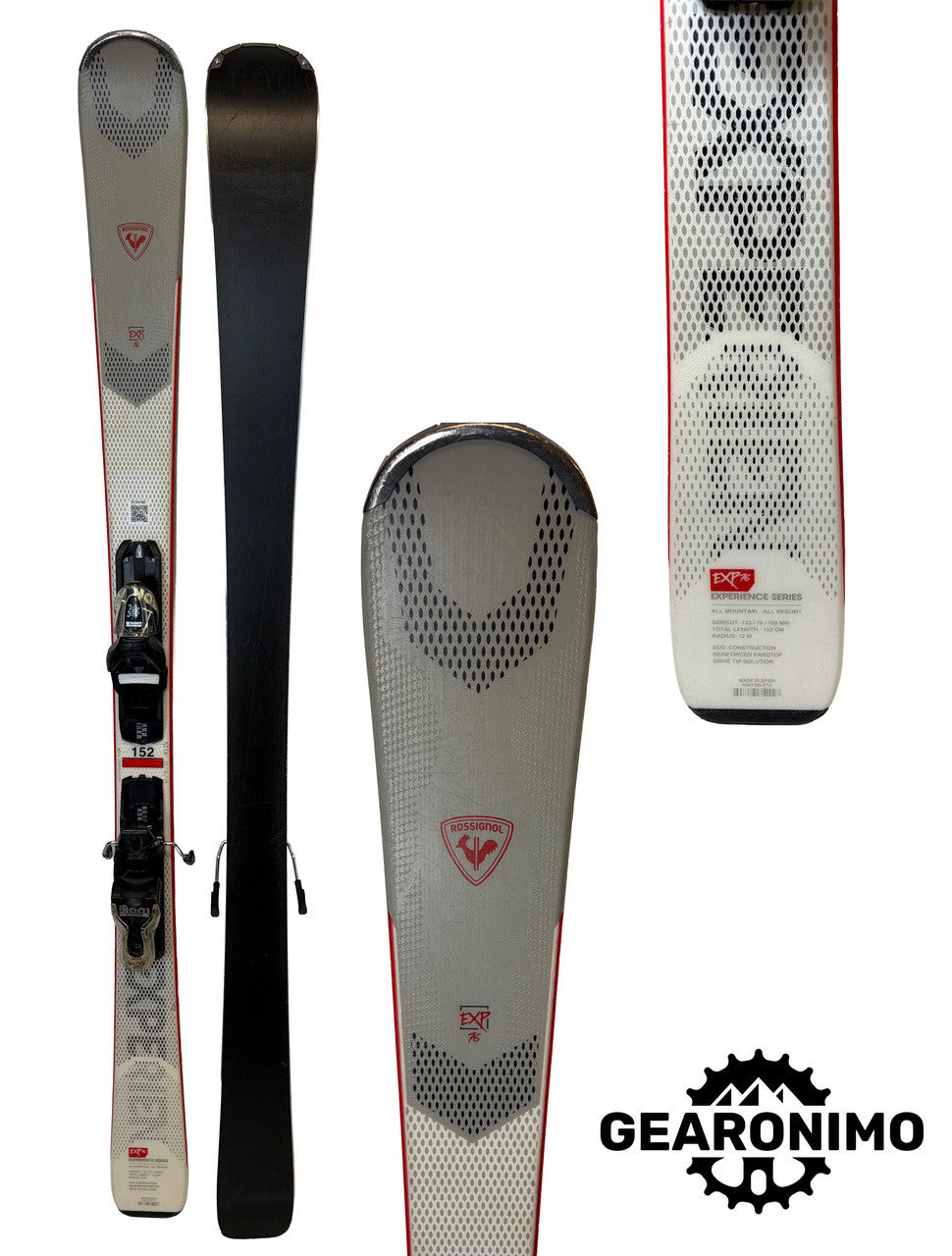 Rossignol EXP 76 Skis With Look Express 10 Bindings (Multiple Sizes) - image 5