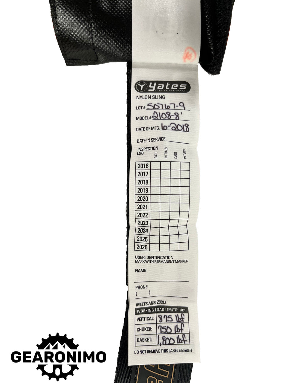 Yates NFPA Anchor Strap - 8ft - image 6