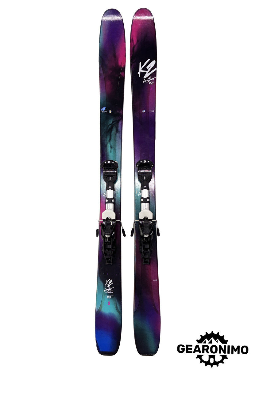 K2 Luvboat 105 Skis With Tyrol Ambition Frame Bindings - 163cm - image 10