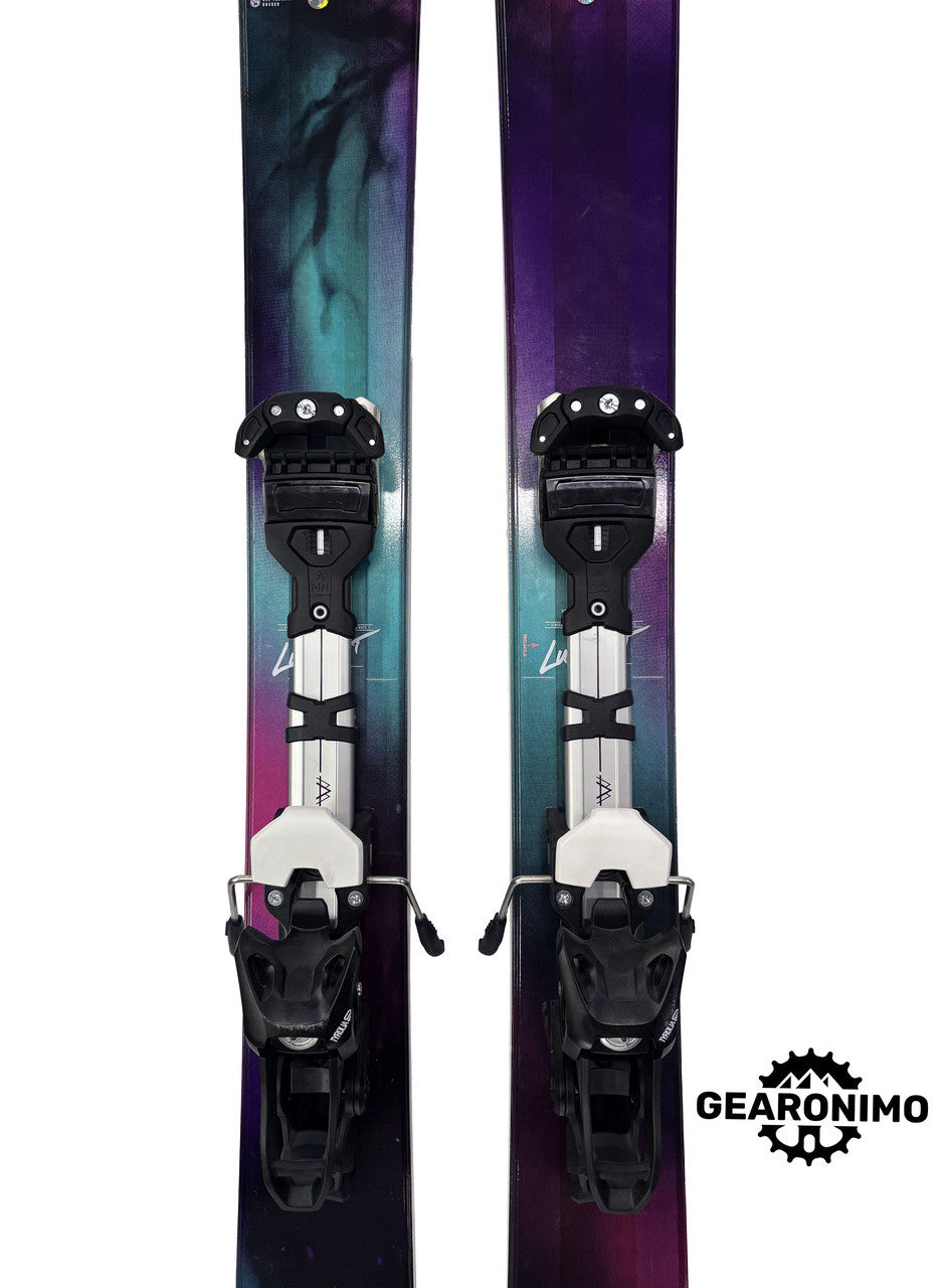 K2 Luvboat 105 Skis With Tyrol Ambition Frame Bindings - 163cm - image 3